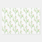 Waterverf Bloemen en Bladeren Assortiment Inpakpapier Vel (Voorkant 2)
