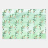 Waterverf Bloemen en Bladeren Assortiment Inpakpapier Vel (Voorkant)