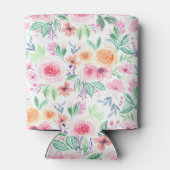 Waterverf bloemen en bladeren blikjeskoeler (Achterkant)