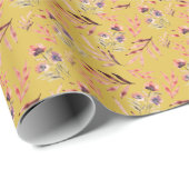 Waterverf bloemen en bladeren Cadeaupapier (Rol Hoek)
