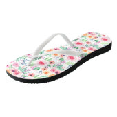 Waterverf bloemen en bladeren teenslippers (Schuin)