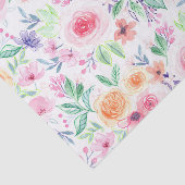 Waterverf bloemen en bladeren tissuepapier (Detail)