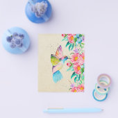 Waterverf, bloemen en bloemen flyer (Enkel)