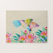 Waterverf, bloemen en bloemen legpuzzel (Horizontaal)