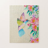 Waterverf, bloemen en bloemen legpuzzel (Verticaal)