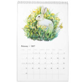 Waterverf bloemen en dieren Kalender (Feb 2027)