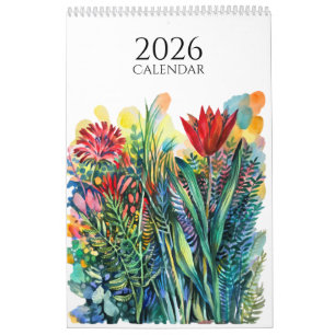 Waterverf bloemen en dieren Kalender