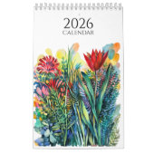 Waterverf bloemen en dieren Kalender (Hoes)