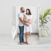 Waterverf Bloemen en Eucalyptus Groen Foto Th Bedankkaart (Staand voorkant)