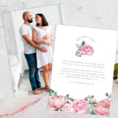 Waterverf Bloemen en Eucalyptus Groen Foto Th Bedankkaart