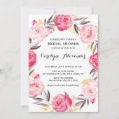 Waterverf bloemen en Faux Gold Foil Vrijgezellenfe Kaart (Voorkant)