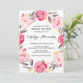 Waterverf bloemen en Faux Gold Foil Vrijgezellenfe Kaart (Staand voorkant)