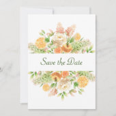 Waterverf bloemen en fruit sparen de Datum Kaart (Voorkant)