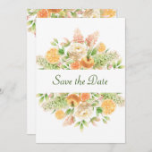 Waterverf bloemen en fruit sparen de Datum Kaart (Voorkant / Achterkant)