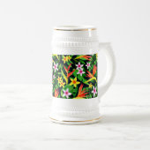 Waterverf Bloemen en Fruitbloempatroon-23768 Bierpul (Voorkant rechts)