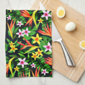 Waterverf Bloemen en Fruitbloempatroon-23768 Theedoek (Quarter Fold)