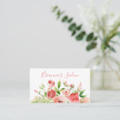 Waterverf bloemen en fruitgrens visitekaartje (Staand voorkant)