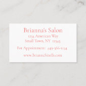 Waterverf bloemen en fruitgrens visitekaartje (Achterkant)