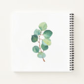 Waterverf bloemen en gebladerte Recept Organizer Notitieboek (Achterkant)