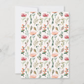 Waterverf bloemen en gouden Baby shower Kaart (Achterkant)