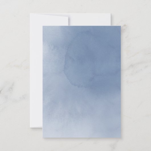 waterverf bloemen en gouden details bruiloft kaart (Achterkant)