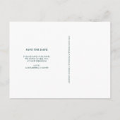 Waterverf Bloemen en Grijze Strepen Bewaar de Datu Aankondigingskaart (Achterkant)