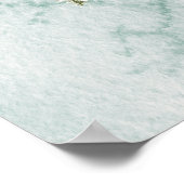 Waterverf Bloemen en Groene Bladeren Bloemkompas Poster (Hoek)