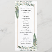Waterverf Bloemen en Groenen, Dubbelzijdig Huwelij Programmakaart (Voorkant)