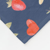 Waterverf bloemen en hart fleece deken (Hoek)