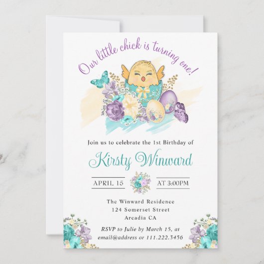 Waterverf bloemen en koffiezetsteen 1 zaterdag kaart (Voorkant)