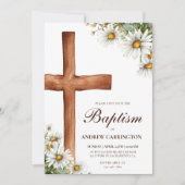 Waterverf Bloemen en Kruisdoop Kaart (Voorkant)