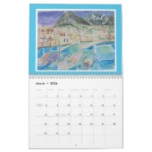 Waterverf bloemen en landschappen kalender (Mar 2026)