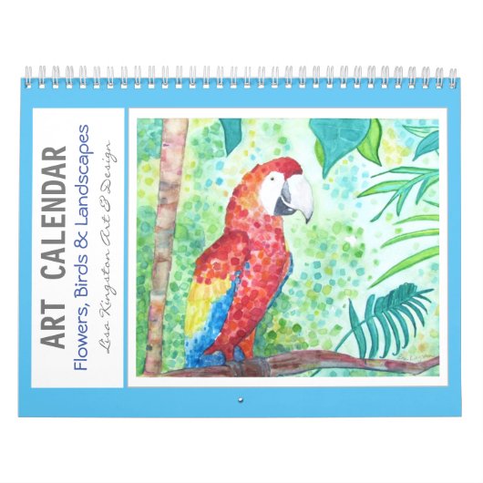 Waterverf bloemen en landschappen kalender (Hoes)