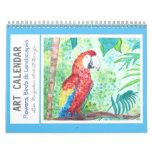 Waterverf bloemen en landschappen