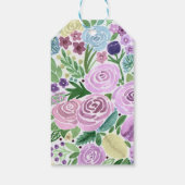 Waterverf, bloemen en macaroons cadeaulabel (Achterkant)