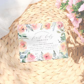 Waterverf bloemen en olievlek eerste Heilige Commu Uitnodiging Briefkaart