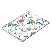 Waterverf bloemen en pachtovenmonogram notitieboek (Linkerzijde)