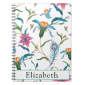 Waterverf bloemen en pachtovenmonogram notitieboek (Voorkant)