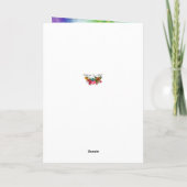 Waterverf bloemen en strips | Dank u wel! Bedankkaart (Achterkant)