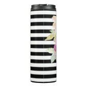 Waterverf bloemen en strips thermosbeker (Achterkant)