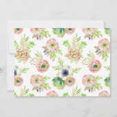 Waterverf bloemen en succes - Bewaar de datum Save The Date (Achterkant)