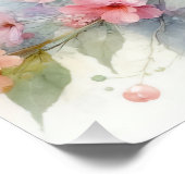 Waterverf Bloemen- en Vlinderdans Perfect Poster (Hoek)