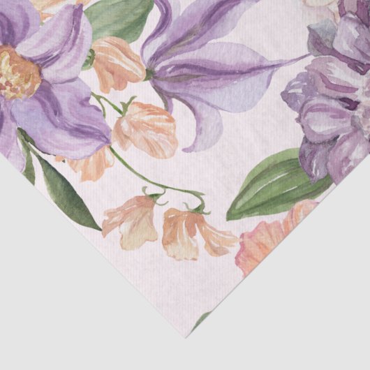 Waterverf bloemen en vlinders decoupage tissuepapier (Detail)