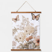  Waterverf Bloemen en Vlinders Hangend Wandkleed (Voorkant)