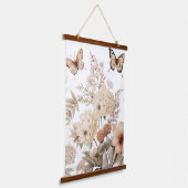  Waterverf Bloemen en Vlinders Hangend Wandkleed (Gebogen)