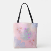 waterverf bloemen en vlinders tote bag (Achterkant)