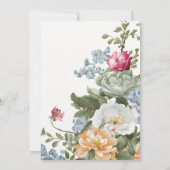 Waterverf bloemen en vogel lijst Verjaardag Kaart (Achterkant)