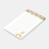 Waterverf bloemen en vogelsoorten hebben dingen te post-it® notes (Schuin)