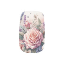 Waterverf Bloemen en zee en schelpen op het strand