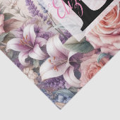 Waterverf Bloemen en zee en schelpen op het strand Tissuepapier (Detail)